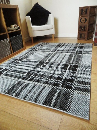 New grey silver tartan design - silver,
