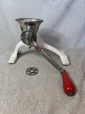 Spong & Co Ltd Meat Mincer Grinder No.301 Cast Iron White Base Vintage VGC
