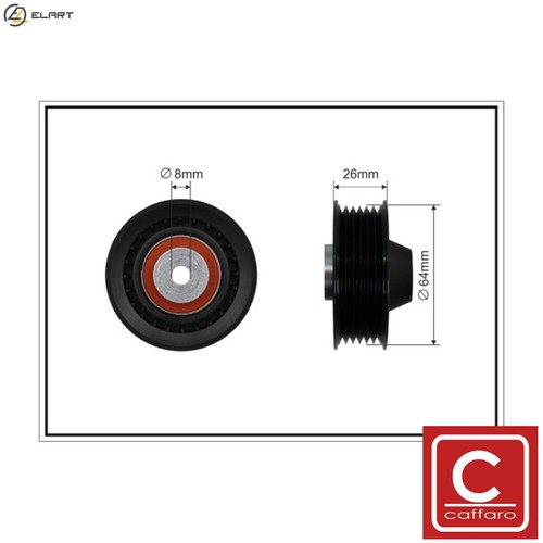 Deflectionguide pulley vribbed - deflectionguide,