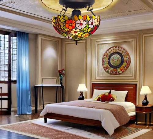 Tiffany ceiling inch lamp - tiffany, 16