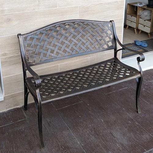 Seater metal garden bench - metal,