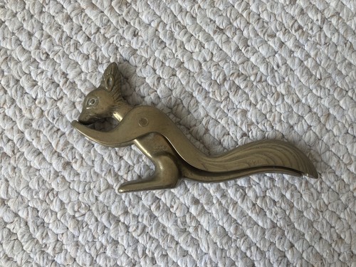 Vintage brass squirrel - brass,