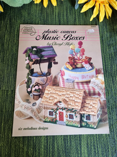 Plastic canvas music boxes - plastic,