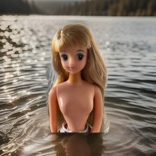 Vintage 1990s Takara Studio Jenny Doll Japan Blonde Hair Green Eyes Type B