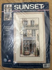 RARE NEW Dimensions FRENCH FLOWER SHOP Counted Cross Stitch Kit 35250 8x16”
