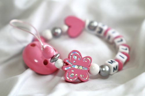 Personalised wooden dummy clip - personalised,