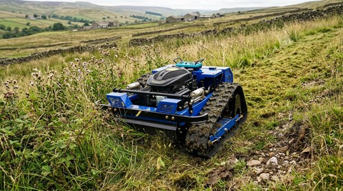 Remote control tracked flail - control,