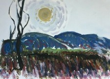 Irish Art – original Rachel Grainger Hunt oil mixed media on card