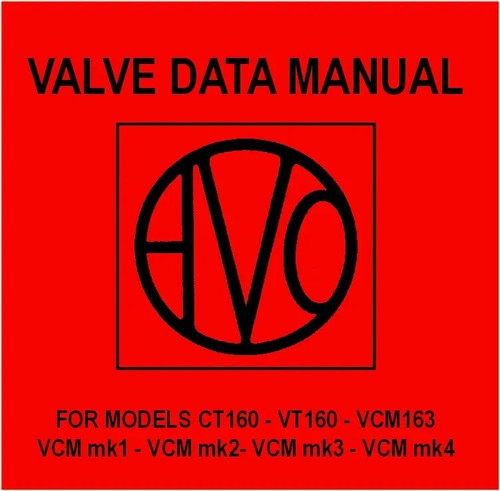 Avo valve data - manual,