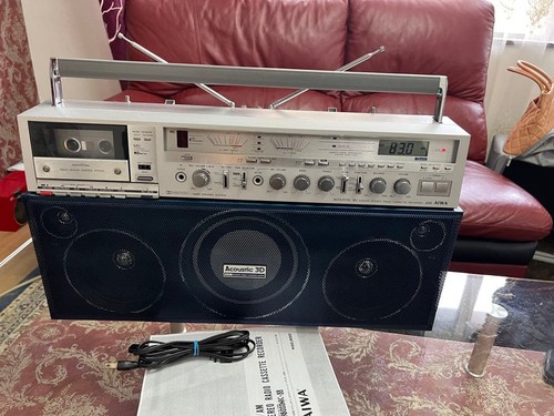 Aiwa j88 boombox cassette - aiwa, cs-j88