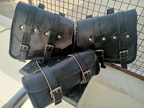 Vintage black leather - black,