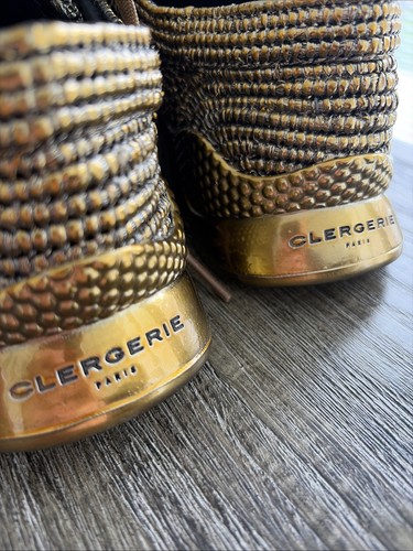 Clergerie paris gold trainers - clergerie,