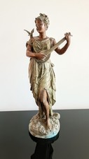 Large Antique Painted Spelter