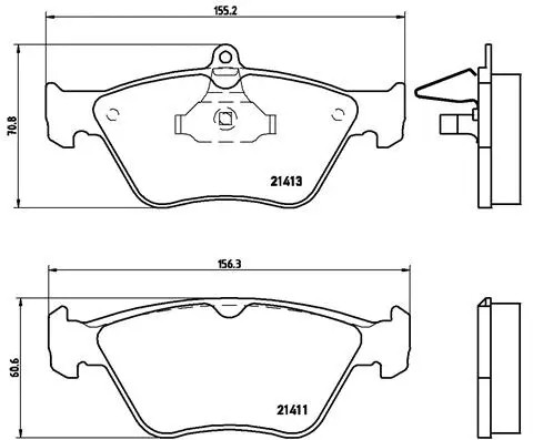 Front brake pad set - brake,