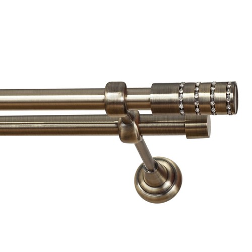 Double curtain pole bracket - double,