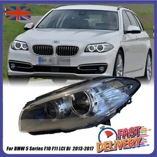 For BMW 5 Series F10 F11 LCI Bi Xenon HELLA Passenger Side Headlight 2013-2017