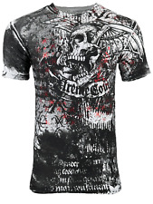 Xtreme Couture By Affliction Men's T-shirt Combatant Skull Biker S-5XL