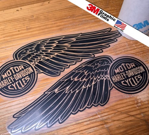 Harley davidson wings black - davidson,