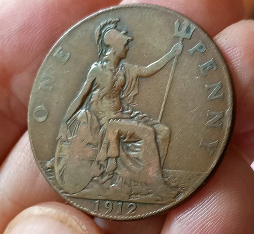 1912 george one penny coin - george,