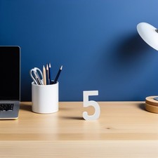  3 Pcs Wooden Digital Decoration Decorative Standing Numbers Slices