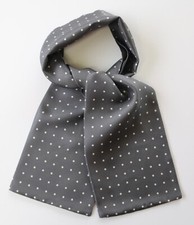 Silk cravat. Slate grey &