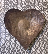 Vintage Style Metal Heart Tray