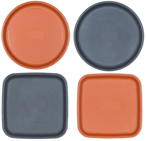 Round square plastic - plant, pot