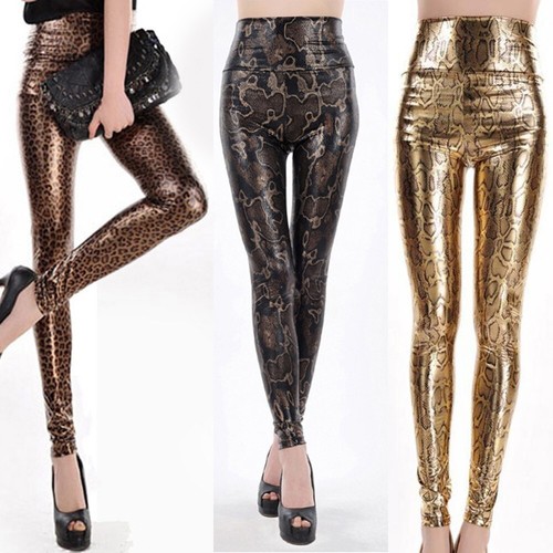 Women high waist shiny - waist, wet