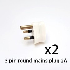 3-Pin Round Mains Plug 2A