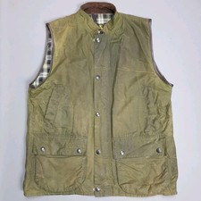 Barbour A220 Westmorland Waxed Gilet Wax Jacket Green Size Large Shooting