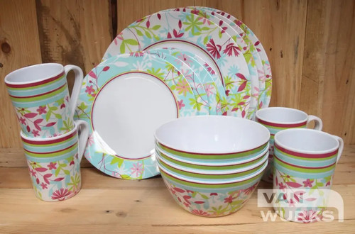 Petites fleurs 16pc melamine - petites,