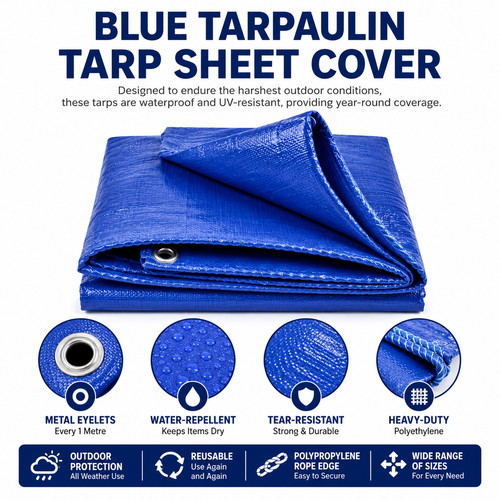 Heavy duty blue tarpaulin - duty,