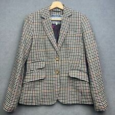 Joules Jacket UK 10 Brown Tweed Parade ASTER Houndstooth Country Hacking Blazer