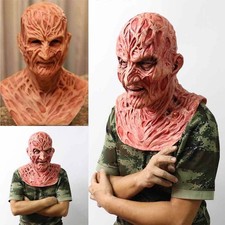🔥Halloween Mask Freddy Krueger Horror Latex Fancy Dress Cosplay Props Nightmare