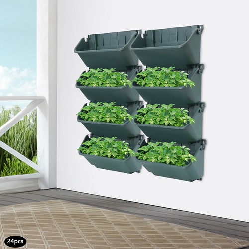 24pcs wall mounted - 24pcs, planters