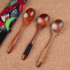 Wooden Spoon Bamboo Kitchen Cooking Utensil Catering Coffee honey Soup Teaspoon 
