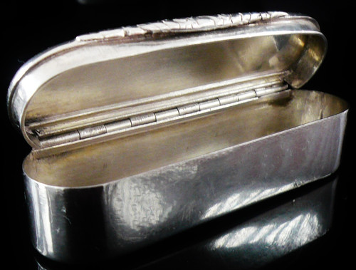 Sterling silver snuff box - snuff,