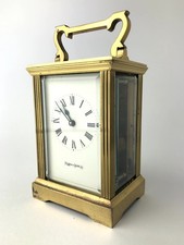 Mappin & Webb Vintage Brass Mechanical Carriage Clock Working With Key