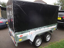 Trailer Box Small Camping Car 9FT x 4FT Twin Axle 2.70 x 1.32 m + 150 cm COVER