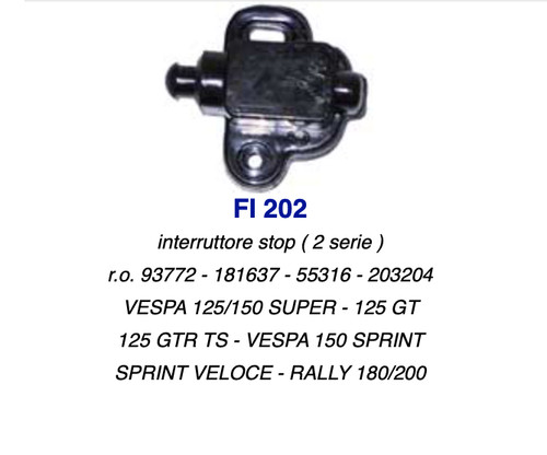 202 stop sensor - for, piaggio