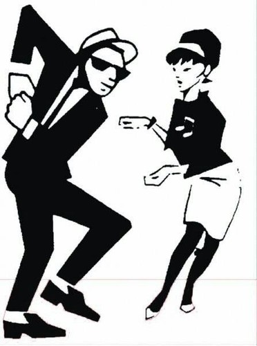 Ska dancers two tone - ska, vinyl