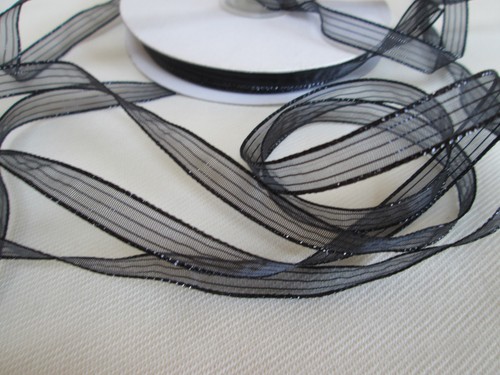 Sheer organza ribbon 10mm - sheer,