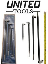 New 4 Piece Podger Heel Pry Bar Set Crow Bar Slipper Foot Lever Tool 150-500mm