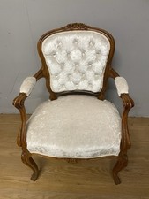Solid Walnut French Louis XV  Style Armchair circa 1900