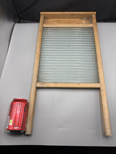 Antique Washboard Wood+Glass