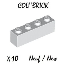 Lego 3010 - 10x bricks / brick 1x4 - white / white - lot kg - new new