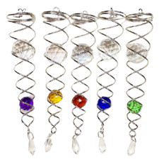 24cm Metal Crystal Spiral Wind