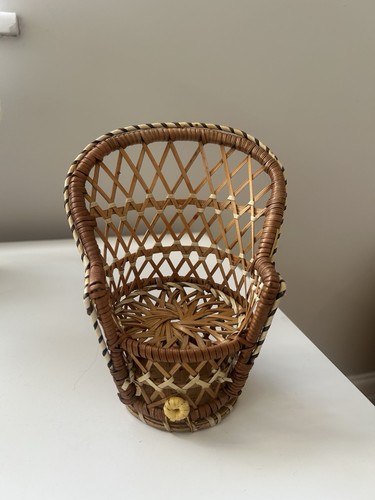 Vintage retro rattan miniature - vintage,