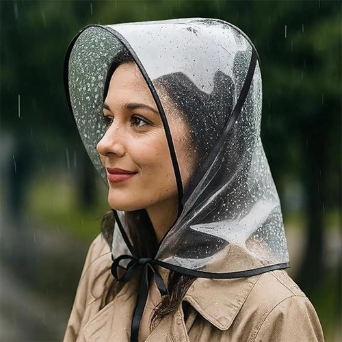 Rain bonnet with visor clear - with,
