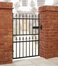 WROUGHT IRON METAL GARDEN SIDE GATE Castle 2ft6”-3ft4"